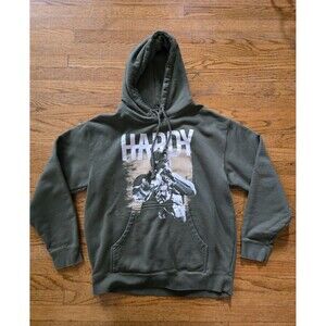 Hardy 2025 Concert Tour Graphic Hooded Pullover Sweatshirt Green Size Large